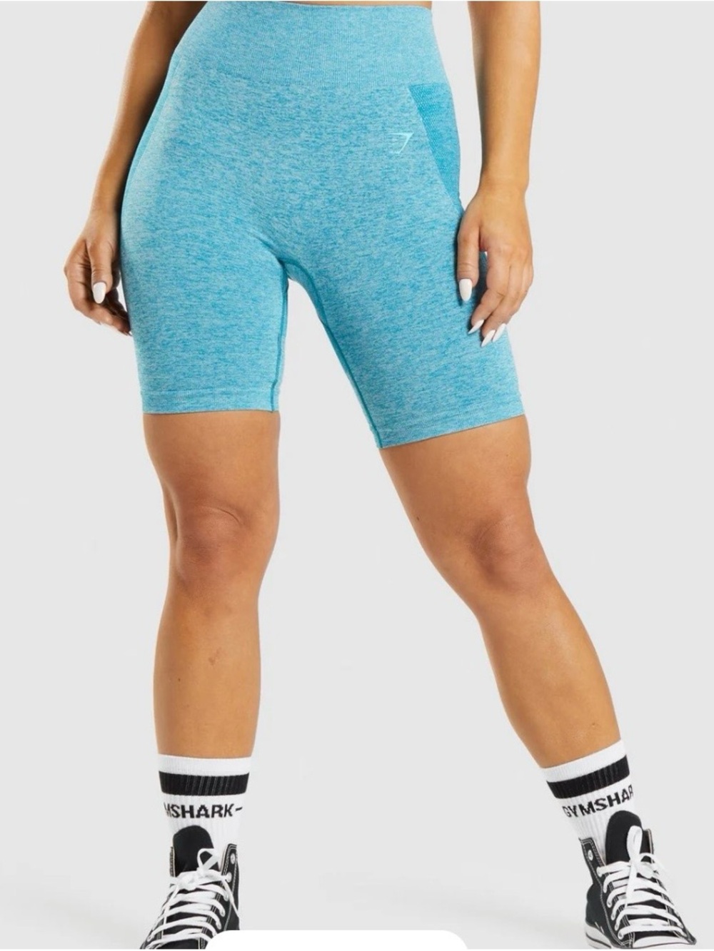 Gymshark Women's High-Waist Seamless Bike Shorts - Set of 3 blue/black/green